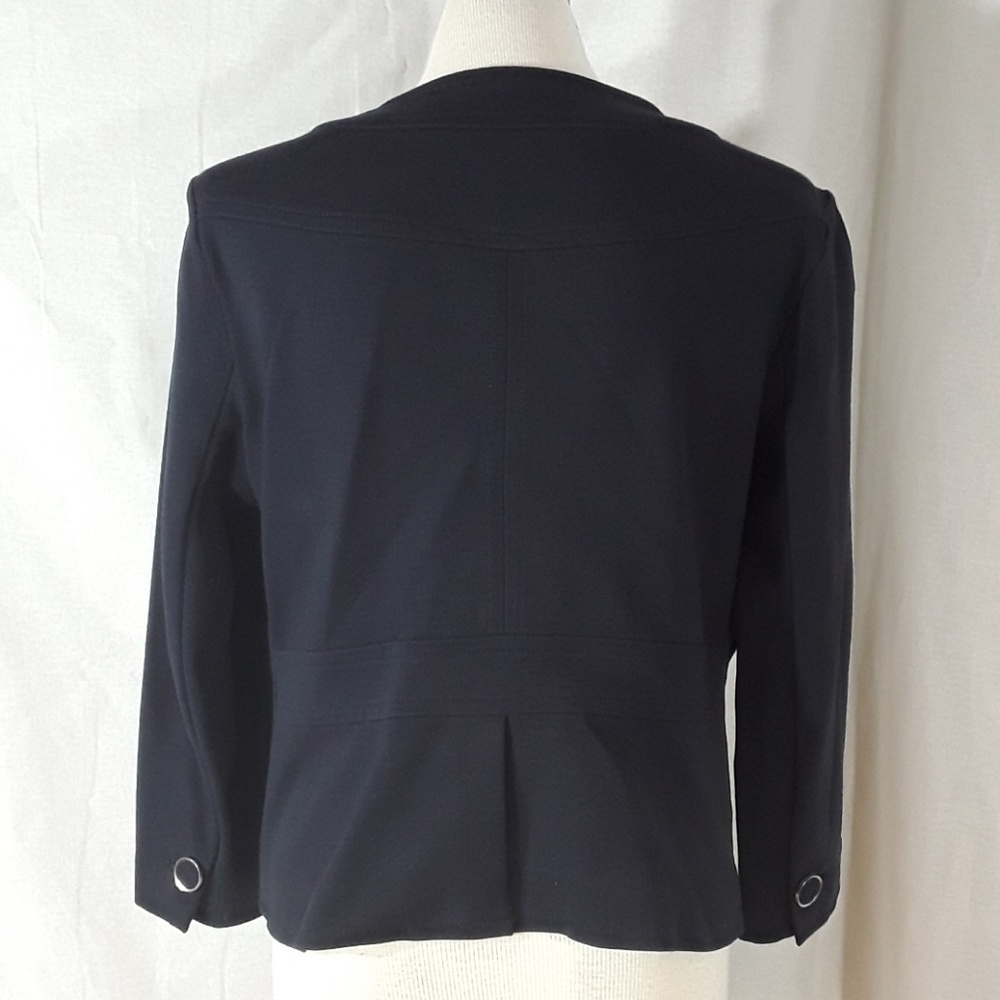 Banana Republic navy blue collarless jacket - Picture 5 of 7